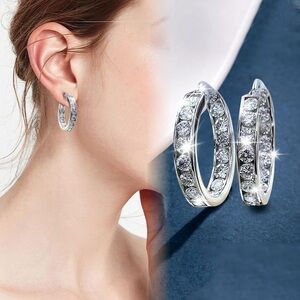 925 Sterling Silver Hoop Earrings